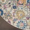 Homeroots 4 ft. Round Ivory & Multi Color Floral Buds Area Rug 385209 - alternate 2